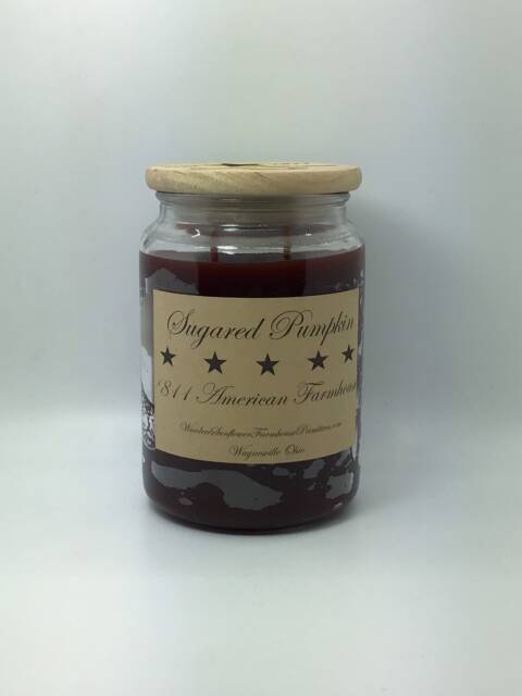 Sugared Pumpkin Highly Scented Candle /Apothecary Jar 26Oz /Paraffin Wax/Farmhouse Candle/Hand Poured Candle/Country-Primitive - image 1