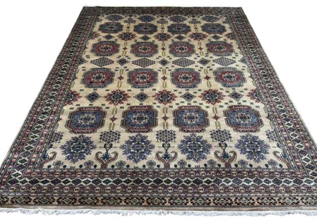 8x10 Beige Color Bokhara Rug - 2.50x3.00 Kids Room Luxury Area Turkish Fine Quality Afghan - image 1