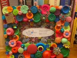 Teacher ~ Button Frame in Brights Gift For Teacher Her Birthday Daughter Women 4x6 Photo
