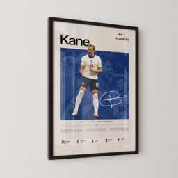 Harry Kane England Captain Poster, Football Stats Wall Art, Striker Print, Soccer Room Decor, Gift - thumbnail 2