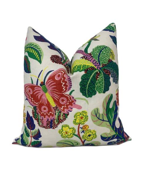 Schumacher Exotic Butterfly Spring Cushion Cover Pillow Double Sided - image 1