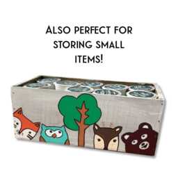 Woodland Animals Planter, Hand-Painted Nursery Decor - thumbnail 2