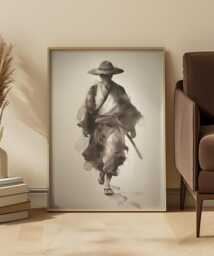 Anime Ink Wash Mugiwara Art Print One Piece Straw Hat Legacy Scene - thumbnail 1