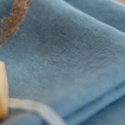 stone Washed Linen Towel Set, Sky Blue Bath & Hand Towels - thumbnail 3