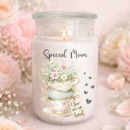 Special Mum Candle Gift For Mother's Day Or Birthday Floral Jar - thumbnail 2