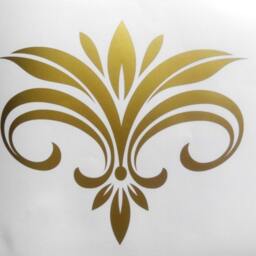 10 Damask Decals, Damask Sticker, Removable Art Deco Wallpaper Decal, Decorative Wall Pattern Gold Metallic Decal Flourish Ornament - thumbnail 2
