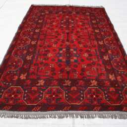 3x5 Ft Afghan Outdoor Rug, Red Khal Mohammedi Bukhara Handmade Turkmen Oriental Geometric Living Room D??cor Office Area Rug - thumbnail 2