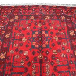 3x5 Ft Afghan Outdoor Rug, Red Khal Mohammedi Bukhara Handmade Turkmen Oriental Geometric Living Room D??cor Office Area Rug - thumbnail 3