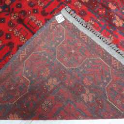 3x5 Ft Afghan Outdoor Rug, Red Khal Mohammedi Bukhara Handmade Turkmen Oriental Geometric Living Room D??cor Office Area Rug - thumbnail 4