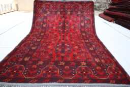 3x5 Ft Afghan Outdoor Rug, Red Khal Mohammedi Bukhara Handmade Turkmen Oriental Geometric Living Room D??cor Office Area Rug