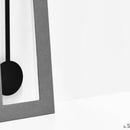 Bluntly Modern Design - Grandfather Pendulum Wall Clock/Table Customize Concrete Frame Black - The Main Photo - thumbnail 2