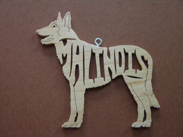 Malinois Decoration Ornament Scroll Saw Wood Cut Out