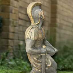 Outdoor Roman Soldier Statue Concrete Greek Sculpture Cement Ancient Rome Decoration Stone Historic Ornament Front Door Figurine Yard Art - thumbnail 3