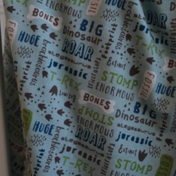 Dinosaur Swaddle Blanket, Newborn Jersey Knit Blanket in Blue With Green, Brown & White Accents, Baby Shower Gift - thumbnail 4