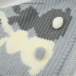 Crochet Bunny Baby Blanket Handmade Acrylic Cot Blanket - thumbnail 3