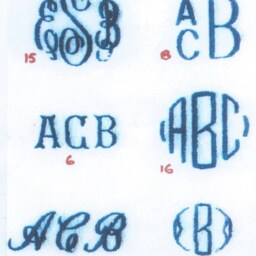 Bundle Of 6 Monogrammed White Hand Towels From Grandeur Hospitality, 100% Cotton - thumbnail 2