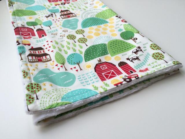 Farm Animals Baby Blanket, Premium Cotton, Cuddle Backing - image 1