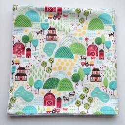Farm Animals Baby Blanket, Premium Cotton, Cuddle Backing - thumbnail 2