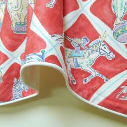 Circus By Broomcraft Window Valance/Corded, Lined Valance/ Rod Pocket Scalloped - thumbnail 3