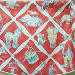 Circus By Broomcraft Window Valance/Corded, Lined Valance/ Rod Pocket Scalloped - thumbnail 2
