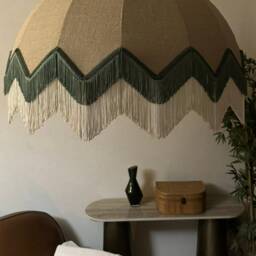 Boho Tassel Fringe Chandelier, Jute Pendant Light - thumbnail 3