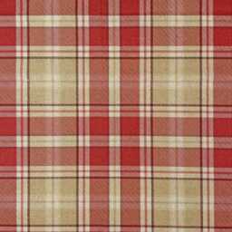 Highland Tartan Check Panama Custom Made To Measure Fully Lined Curtains Red - thumbnail 1