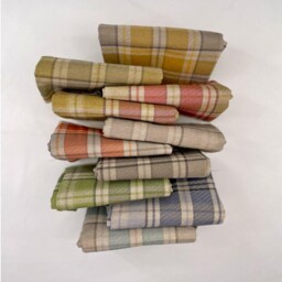 Highland Tartan Check Panama Custom Made To Measure Fully Lined Curtains Red - thumbnail 3