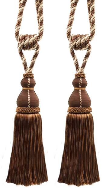 "D??copro Tassel Tieback, Length 12"" - 30.5cm, Spread 30" - image 1