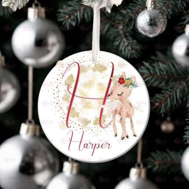 Personalised Kids Christmas Decoration - Granddaughter Gift Custom Bauble For Girls Stocking Filler Eve Box - image 1