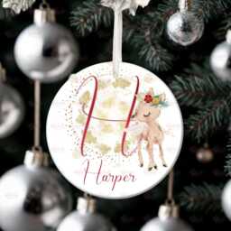 Personalised Kids Christmas Decoration - Granddaughter Gift Custom Bauble For Girls Stocking Filler Eve Box - thumbnail 1