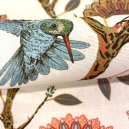 895. Hummingbird With Flowers 100% Cotton Cushion Cover, Various Sizes - thumbnail 2