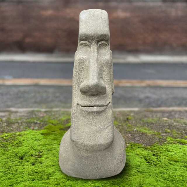 Stone Moai Statue Easter Island Head Sculpture Concrete Ornament Handmade Cement Face Figurine Outdoor Yard Decoration Front Door Gift - image 1