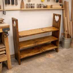 Handmade Rustic Farmhouse Style Reclaimed Wooden Shoe Rack Hall Storage - thumbnail 2