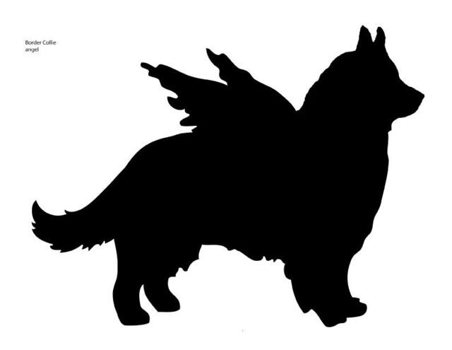 Border Collie Angel With Pointy Ears, Dog Christmas Tree Topper, Holiday Decoration