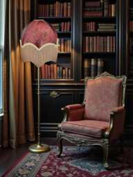 Handmade Burgundy Red Paisley Fabric Dome Lampshades With Antique Gold Fringe British Handcrafted