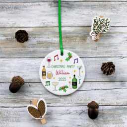 Personalised Christmas Cocktail Ornament - Festive Drink Decor For Holiday Parties - thumbnail 2
