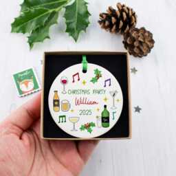 Personalised Christmas Cocktail Ornament - Festive Drink Decor For Holiday Parties - thumbnail 4