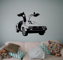 Back To The Future Car Wall Decal Film Movie Vinyl Sticker Home Interior Living Room Decor Removable Stickers 6(Btf - thumbnail 1