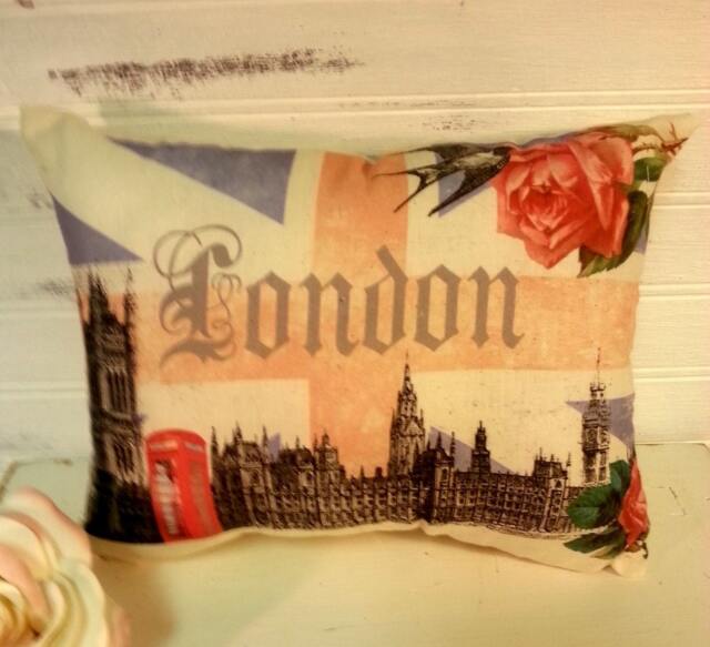 Handmade London England Union Jack Decorative Pillow, Throw Cushion, Travel Inspired D??cor, Gift For Enthusiast, in The Usa