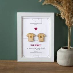 Football Shirts On Pitch Couples Print - thumbnail 1