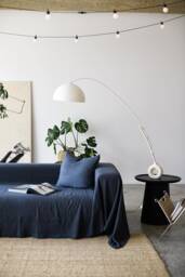 Linen Drop Cloth Sofa Cover/Sectional Couch Large Linen Coverlet Natural Oeko-Tex Certified European Slipcover