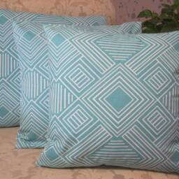 Blue Geometric Pillow Cover - Modern Maze Design - 20 - thumbnail 2