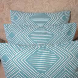Blue Geometric Pillow Cover - Modern Maze Design - 20 - thumbnail 3