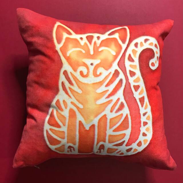 Cute Ginger Cat Cushion - Sale Half Price. Lover Throw Pillow Red & Orange Living Room Decor Marmalade Decorative - image 1