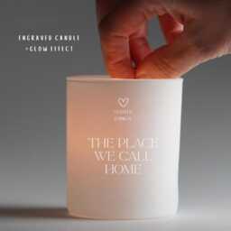 The Place We Call Home Candle-Personalised Couple Candle - Coordinates-Map Engraved Soy Wax Gift - thumbnail 3