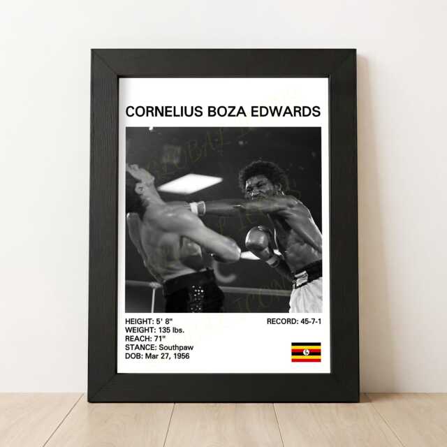 Cornelius Boza Edwards Boxing Poster Global Icon Art Print - image 1