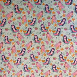 Mermaid Crib Sheet Cotton Or Flannel, Under The Sea Nursery - thumbnail 3