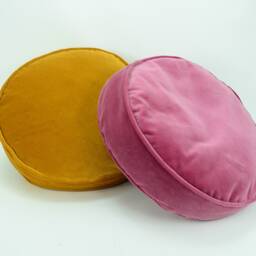 Rose Pink Velvet Pillow Cover, Heavyweight Cotton Cushion Case - thumbnail 4