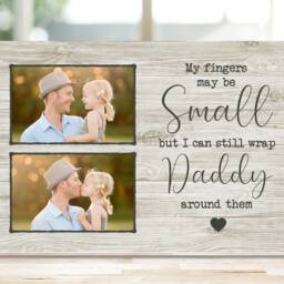 Personalised Gift For Dad From Baby, Custom Daddy Photo Frame Woodblock, 1st Father's Day Gift, New Fathers - thumbnail 2
