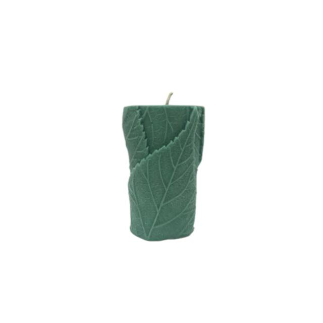 Pillar Candle, Leaf Tree Nature Soy Shaped Candles, Natural Rustic Woodland Candles - image 1